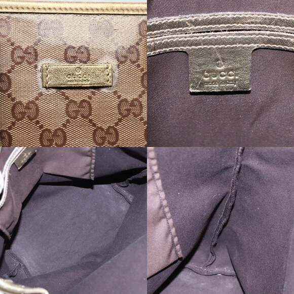 GUCCI GG Crystal Tote Bag Coated Canvas Beige Gold - Picture 11 of 12